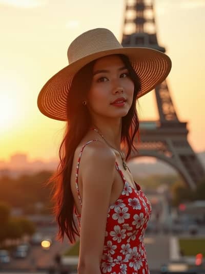 PhotoForge AI summer in paris photo sample 50 - Studio quality AI generated photography