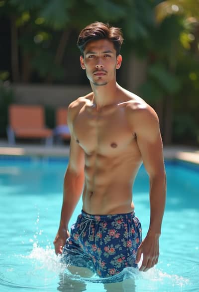 AI generated swimsuit photo example 6 - Professional swimsuit photography by PhotoForge