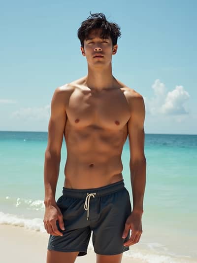 AI photography example 19 - swimsuit photos generated by artificial intelligence