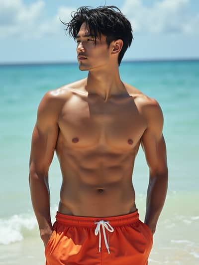 AI photography example 24 - swimsuit photos generated by artificial intelligence