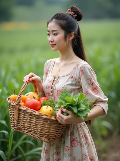 AI photography example 4 - tradwife aesthetic photos generated by artificial intelligence