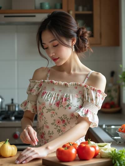 AI photography example 9 - tradwife aesthetic photos generated by artificial intelligence