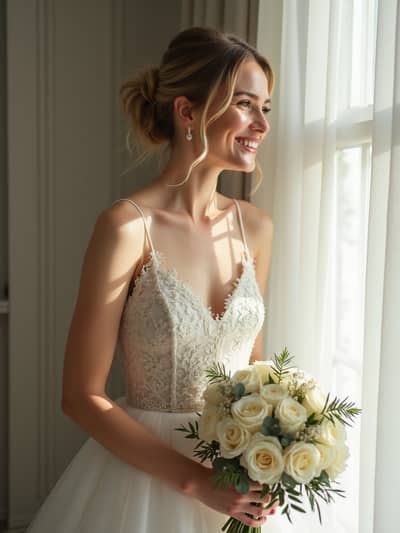 AI photography example 9 - wedding photos photos generated by artificial intelligence